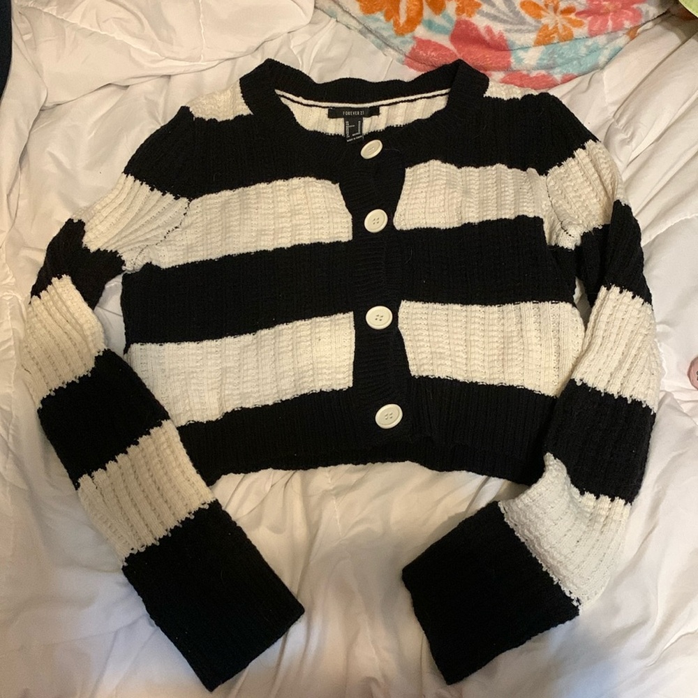 Black and white sweater